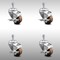 Service Caster 3 Inch SS High Temp Glass Filled Nylon 10mm Threaded Stem Caster Set Brake SCC-SSTS20S314-GFNSHT-TLB-M1015-4 - alternate 1